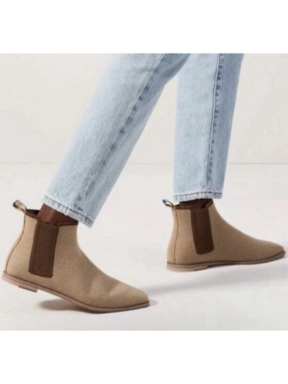 Rothy's The Merino Wool Women’s Chelsea Ankle Boot in Chestnut Brown Size 6.5
